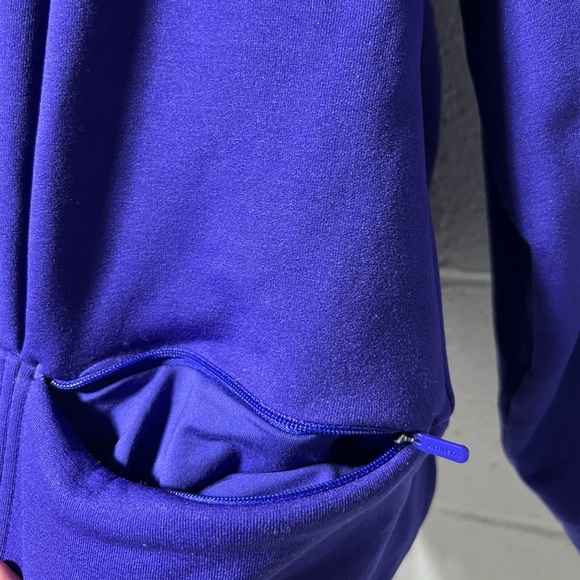 Athleta Blue Purple Altitude Polartec Half Zip Pullover Cropped Sweatshirt XL - Picture 6 of 12